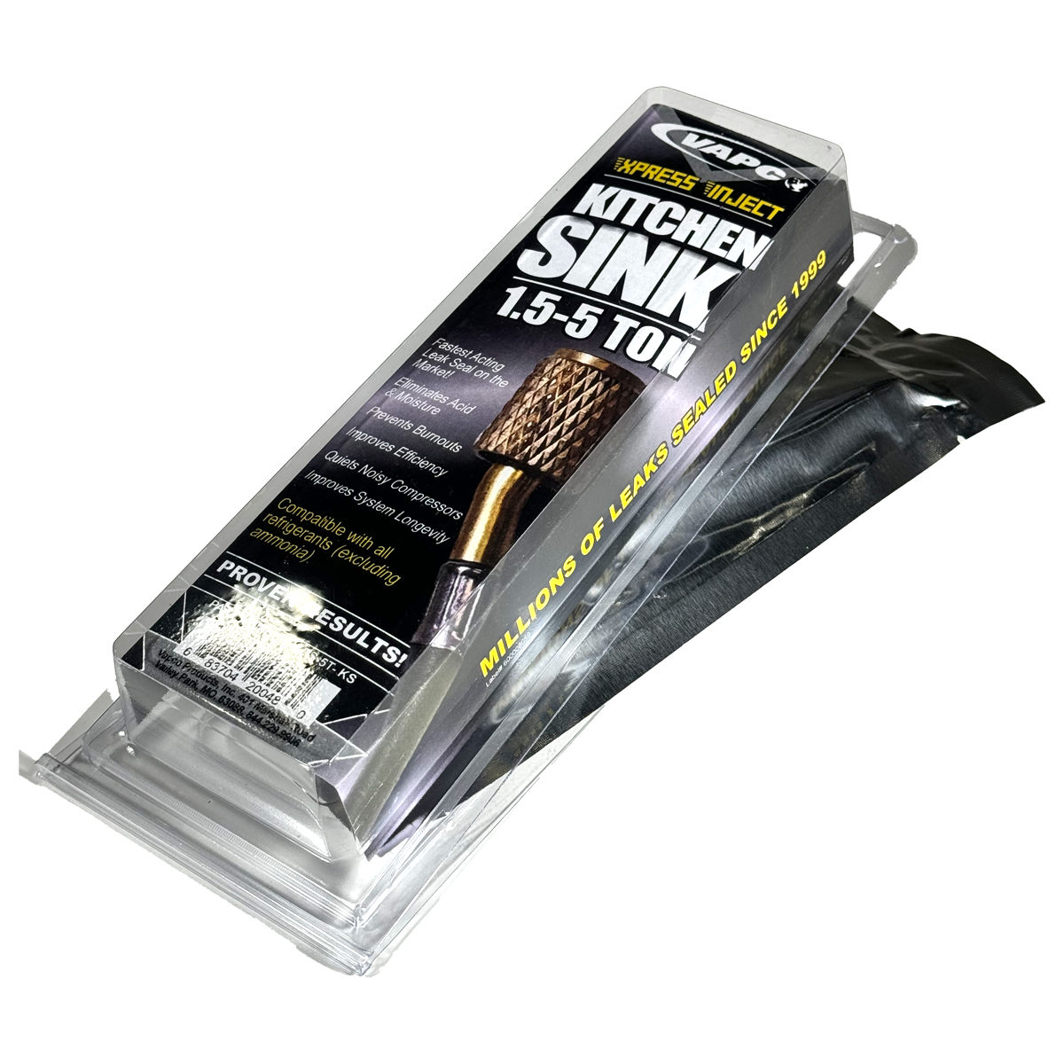 Permanently seals leaks upon contact with air and moisture, acting faster than competitor products thanks to its gas-traveling formula. No more leaks, no more worries!