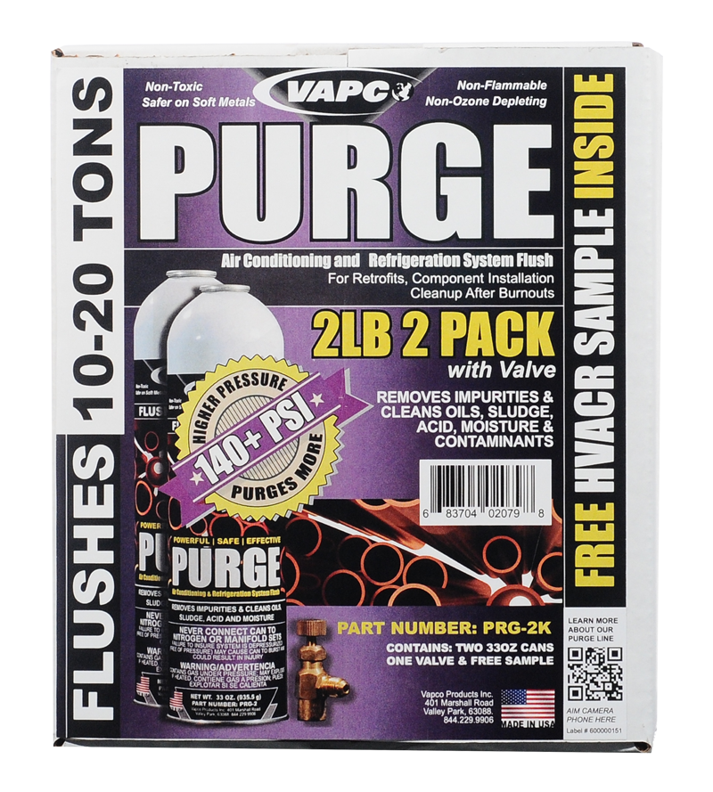 Supercharge your HVACR cleaning with the ultimate value pack! This bundle includes two 2 lb cans of PURGE Line Set Flush, the industry's most powerful flush with over 140+ PSI of cleaning muscle. Each can tackles up to 5-10 tons, giving you enough cleaning power for up to 20 tons of HVACR systems – perfect for larger projects or multiple cleanings.