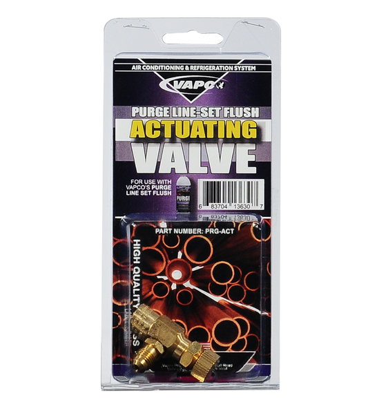 Purge Actuating Valve:  Control the Clean: PURGE Line Set Flush Actuator Valve  Unlock precise cleaning control with the PURGE Line Set Flush Actuator Valve! This reusable valve screws directly onto your PURGE canister, creating a secure connection for the attached hose.