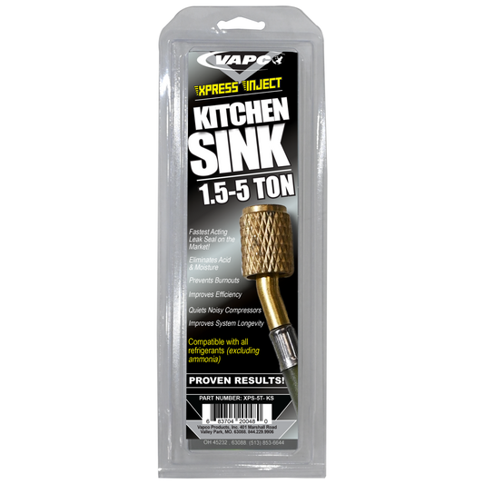 Tired of settling for average AC performance? Upgrade your system with Kitchen Sink Xpress Inject, the powerful treatment that delivers a multi-pronged attack on leaks, inefficiency, and system wear.