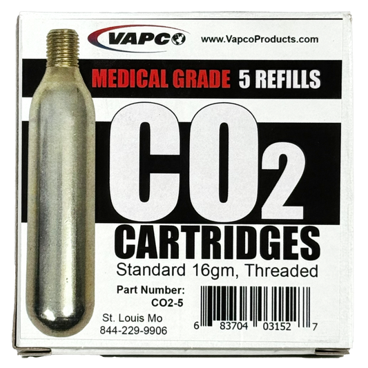 Maintain peak performance in your HVAC system and other tools with Vapco's Threaded CO2 Refills. These convenient cartridges provide you with a reliable and readily available source of food-grade carbon dioxide gas.