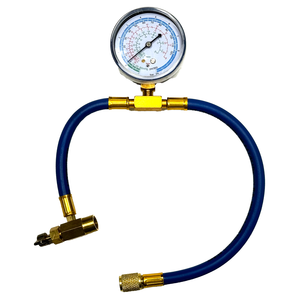 Can Tap, Hose and Guage: Durable Construction: The solid metal construction of the 1/2" ACME can tap guarantees long-lasting performance and reliable use.