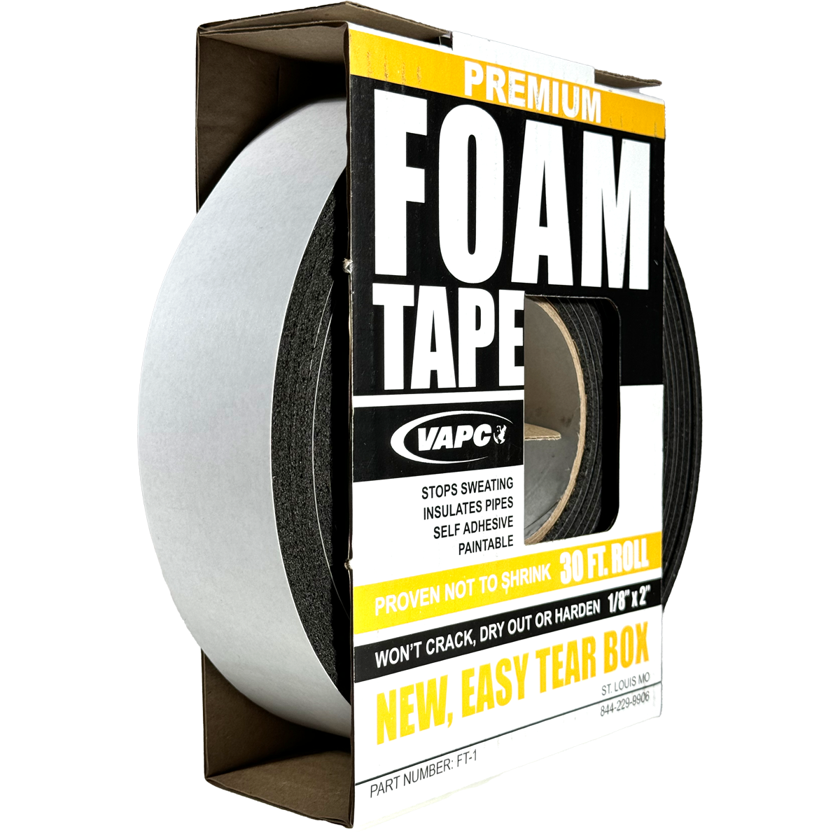 Foam Tape  boasts a single layer insulation value of 0.26 (K factor), offering 40% more insulation compared to cork tape. Keep your chilled lines at the perfect temperature and prevent unwanted condensation.