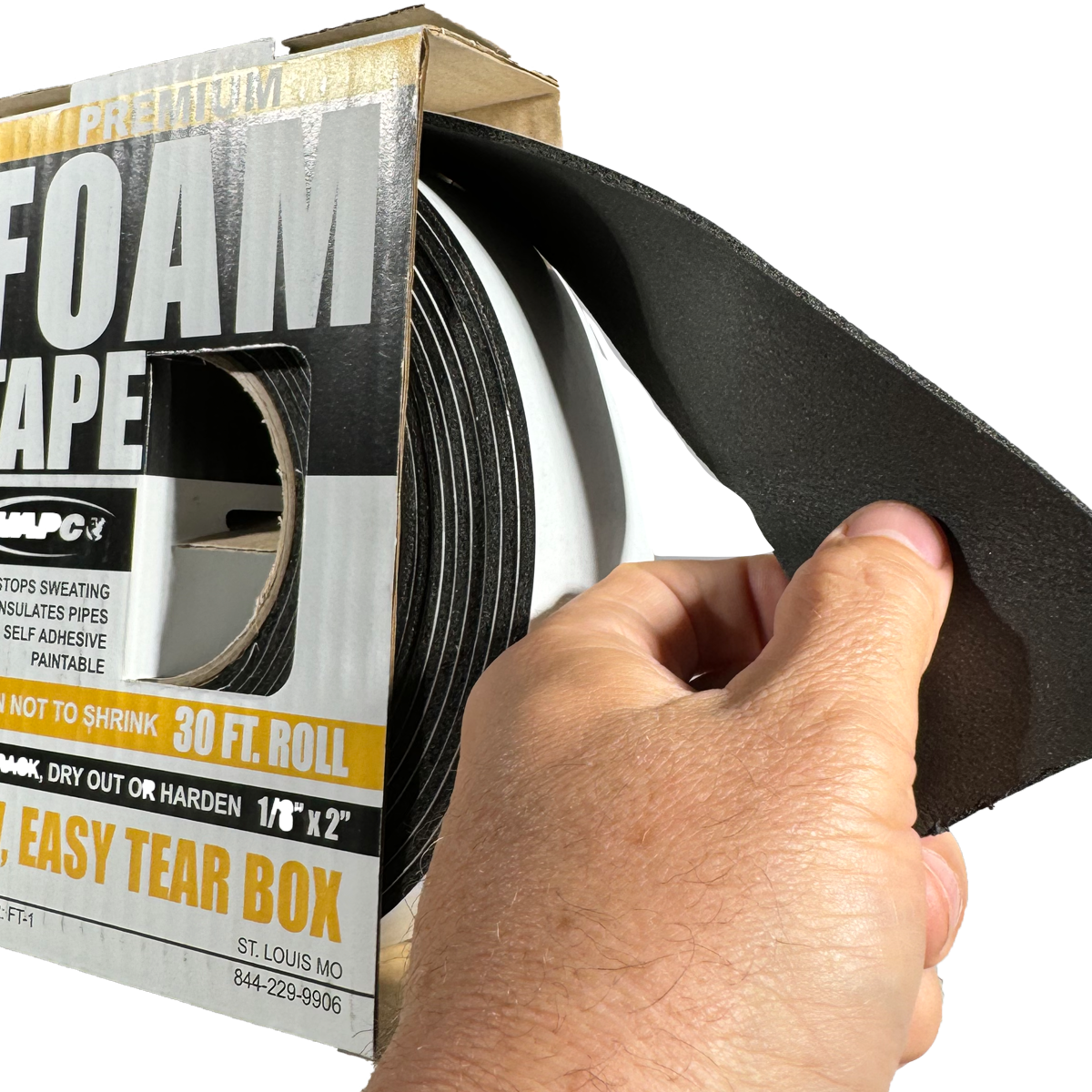 Foam Tape: The pressure-sensitive adhesive forms a long-lasting bondwith clean metal surfaces for a hassle-free installation.