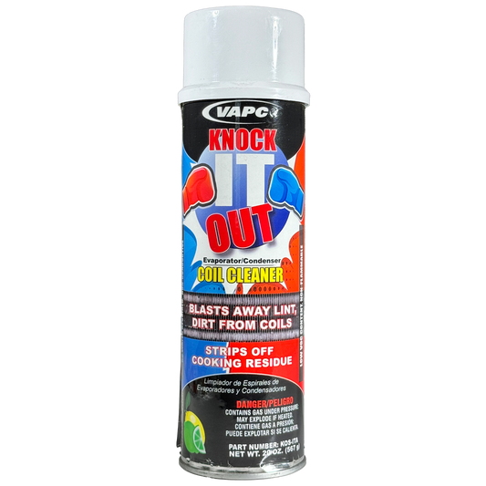 Knock Out Coil Cleaner: The Rinse-Free Solution for Sparkling Clean Coils  Maintain peak performance and efficiency in your refrigeration units with Knock Out Coil Cleaner, the powerful, rinse-free formula that blasts away dirt and grime.