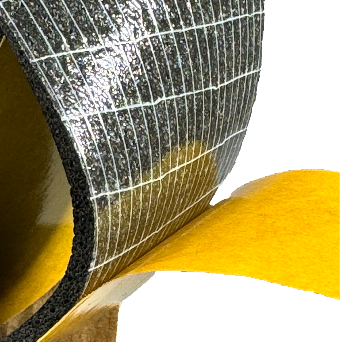 Scrim Reinforced Foam Tape: This high-quality tape is built to last. It won't shrink, dry out, or pull away from the surface when properly applied.